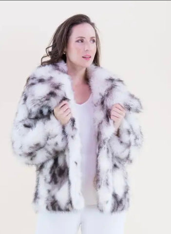 USA102 - LYNX FAUX FUR COAT -