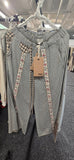 POL124 - OLIVE STRIPE PANTS -