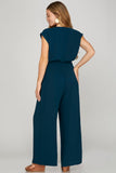 SS132 - TEAL JUMPSUIT -