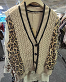 USA106 - SEQUIN/LEOPARD SWEATERVEST