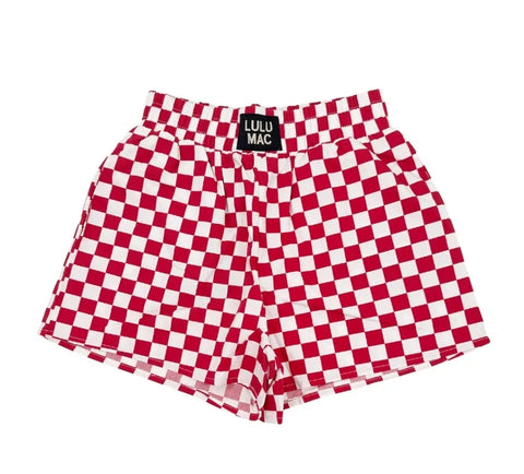 GGO127 - DK RED  CHECKERED BOXER
