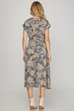 SS133 - BLUE FLORAL DRESS -