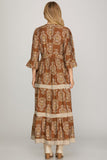 SS134 - BROWN MAXI FLORAL DRESD -