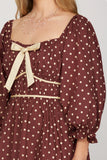 SS131 - WINE DOT DRESS -