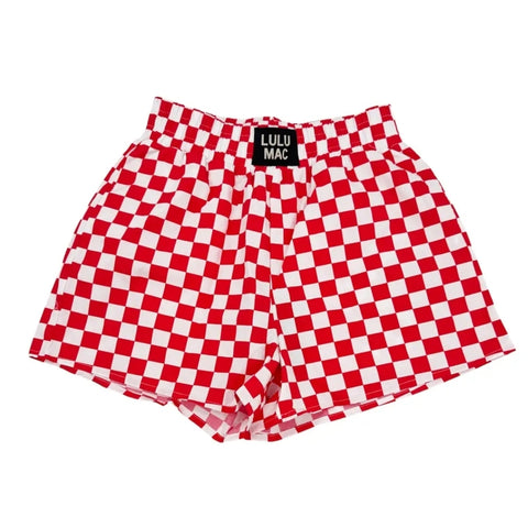 GGO128 - BRIGHT RED CHECKED BOXER