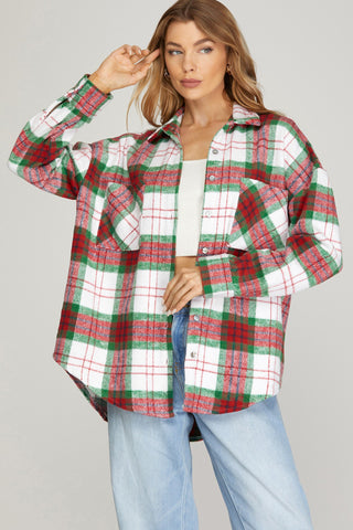 SS135 - RED/GREEN PLAID FLANNEL