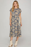 SS133 - BLUE FLORAL DRESS -