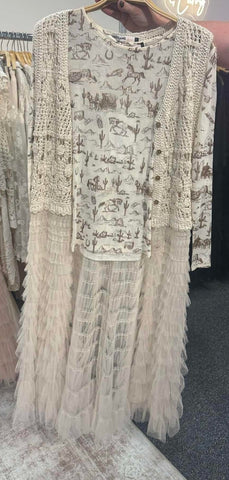 ORI120 - CROCHET VEST W/LAYERS