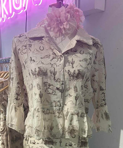 ORI119 - CROPPED PRINTED JACKET