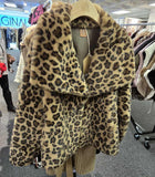 USA103 - LEOPARD FAUX FUR JACKET