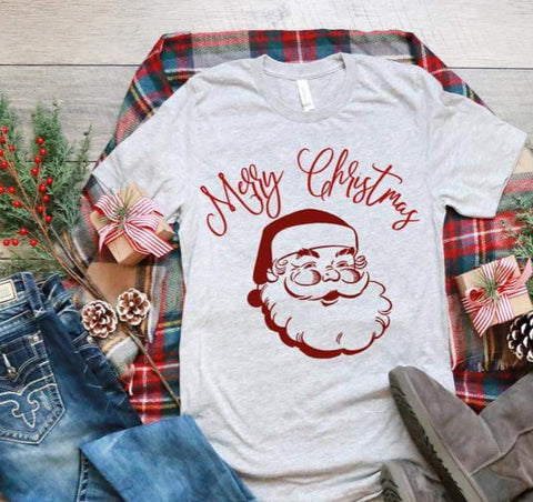 TJR301 - MERRY CHRISTMAS SANTA - GRAPHIC TEE