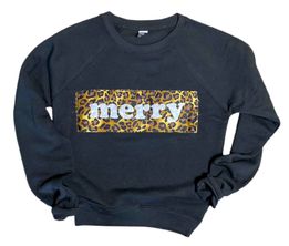 MERRY LEOPARD - GRAPHIC SWEATSHIRT