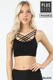 ZE-1X PLUS SEAMLESS CRISS-CROSS BRALETTE