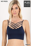 ZE-1X PLUS SEAMLESS CRISS-CROSS BRALETTE