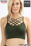 ZE-1X PLUS SEAMLESS CRISS-CROSS BRALETTE