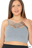 ZE-1X PLUS SEAMLESS CRISS-CROSS BRALETTE