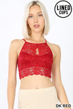 ZE10 - LACE HALTER BRALETTE